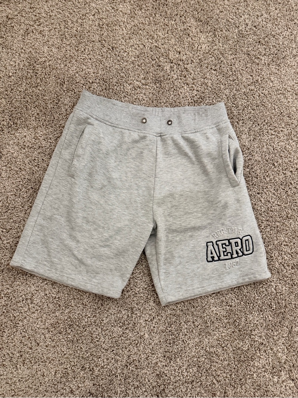 Aeropostale Light Gray Athletic Fleece Shorts